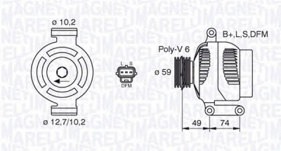 MAGNETI MARELLI 063380004010 -  Генератор